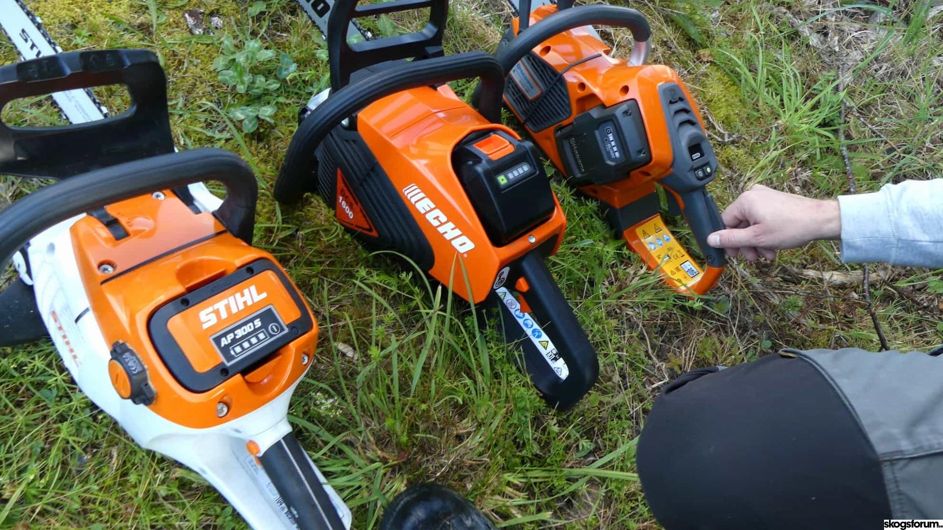 Battery saw test Husqvarna vs Stihl vs Echo NordicWoodJournal